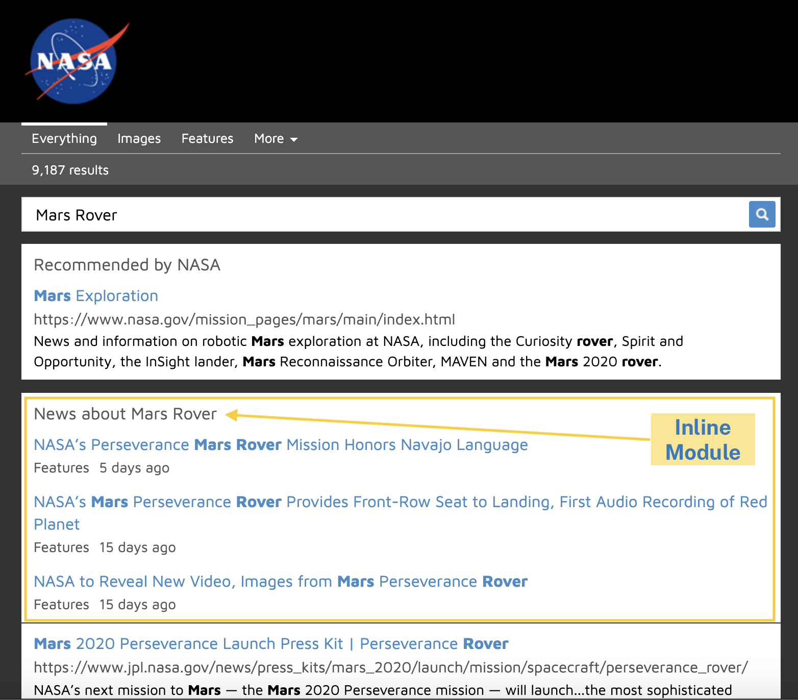 RSS Inline Module Example